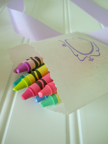 wedding crayons for kids