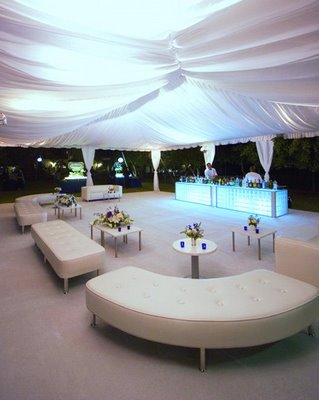 all white wedding lounge 