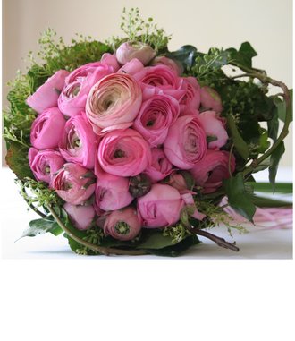 hot pink ranunculus bouquet