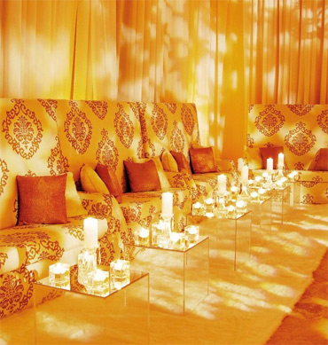 orange wedding lounge 