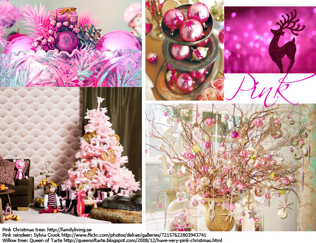 Pink Christmas decor For me I think the cover of Style at Home's latest 