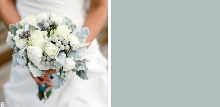 soft gray bridal bouquet
