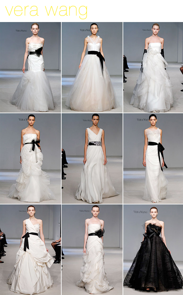 Vera Wang black and white wedding dresses