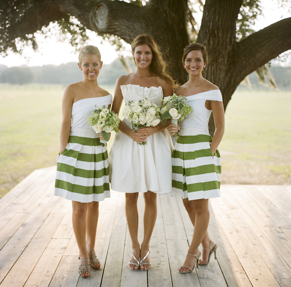 modern_green_white_bridesmaids_dresses